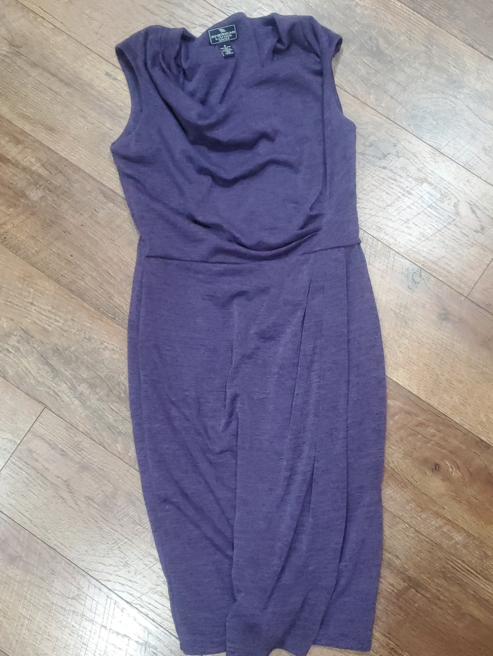 Ann Taylor Purple Cowl-Neck Sheath Dress